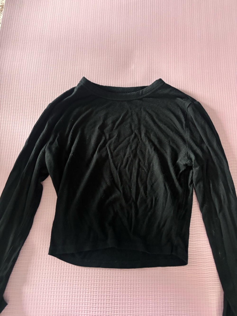 YoungLA Black Ribbed Long Sleeve Top